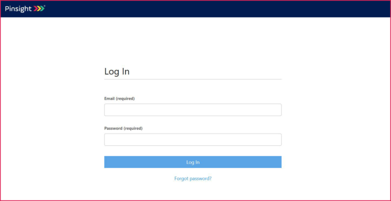 Login Screen - app.pinsight.com